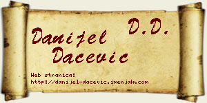 Danijel Dačević vizit kartica